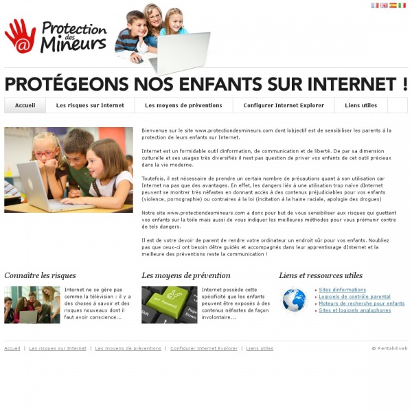 Logo Protection des mineurs sur Internet