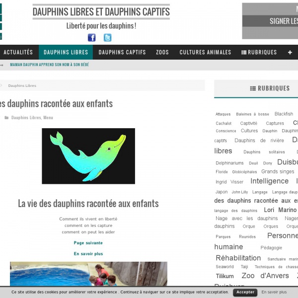 Logo La vie des dauphins racontée aux enfants