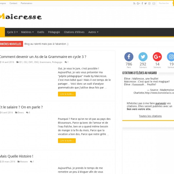 Logo Maicresse, blog d’une prof