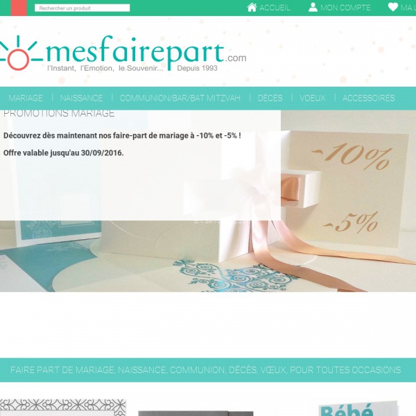 Logo Vente en ligne de faire-part – Mesfairepart.com